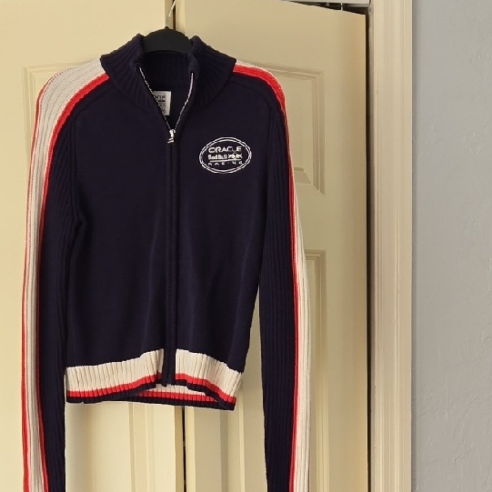 American Eagle Purple Zip-Up Sweater